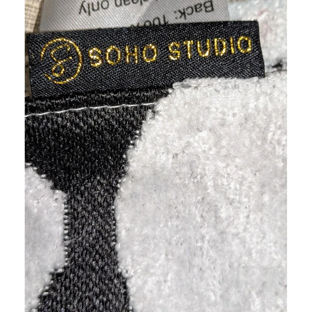 Soho Studio Halloween Table Runner Black White Skull Spooky‎ Decor 84X16 NWOT